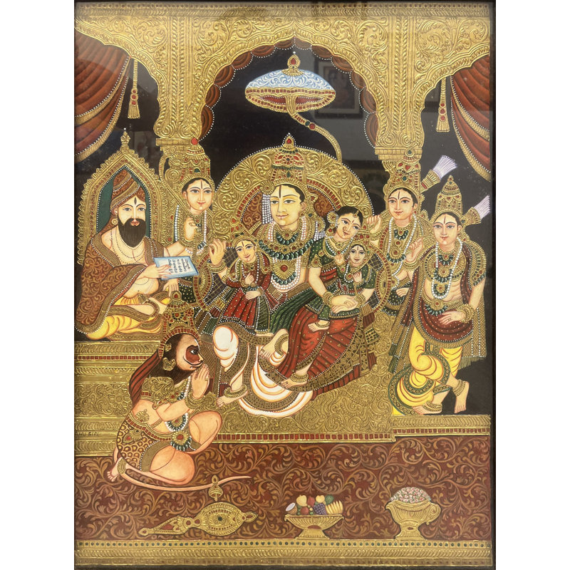 Rama's Court MySore traditionnel | Aquarelles | Avec cadre | Shagun Sengar Shah