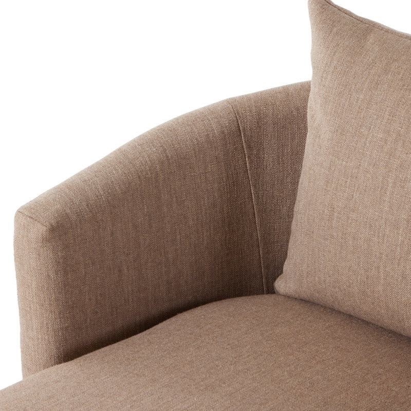 Farrah Chaise Lounge, Alcala Fawn 70% Polyester/20% Viscose/10% Flax