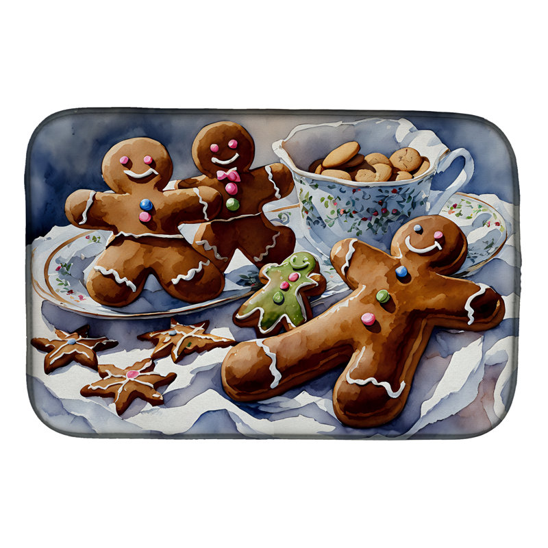Christmas Gingerbread Dish Drying Mat