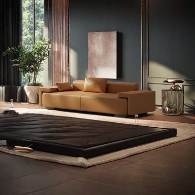Banc rembourré en cuir de microfibre Luxurious Minimalist Modern