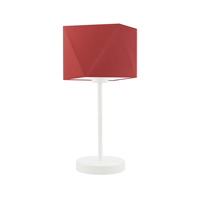 Denzal Metal Table Lamp, White, Red