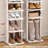 Hulett 45'' Freestanding Vertical 7-Tier Wooden Shoe Rack with Top Storage Shelf-1498331292