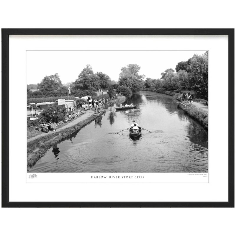 Harlow, River Stort C1955 by Francis Frith - Single Picture Frame Print, 45cm H x 60cm W x 2.3cm D
