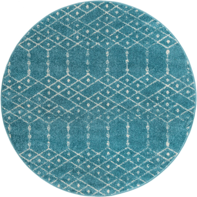 Brissa Abstract Indoor Rug, Round 5'3"