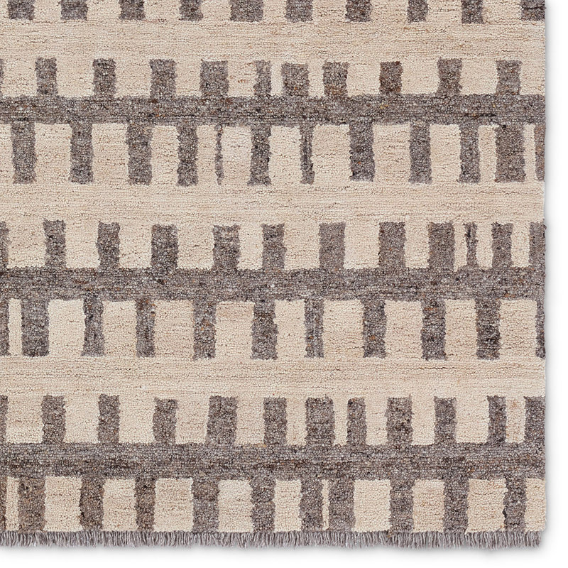 Tapis gris / blanc Union Rustic Lexxi, Rectangle de 5 pi x 8 pi, Gray/White