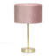 Dadiva Brushed Chrome Stem Table Lamp with Velvet Reni Shade-1570921149-1570921151-1570921150