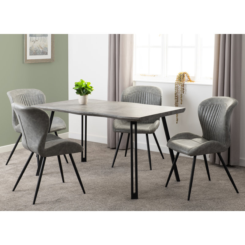 Douros 4 - Person Dining Set, Concrete Grey, Grey