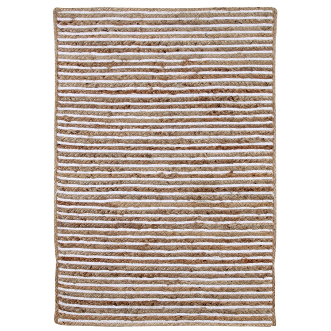 Ursa Striped Jute / Sisal Hand Woven Area Rug