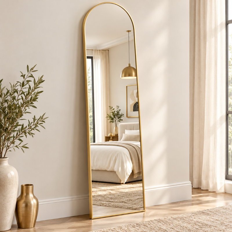 Symari Leaning Full Length Mirror, 170H, Gold