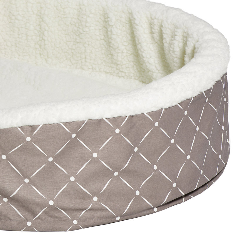 Lit de berceau orthopédique MidWest Homes for Animals Quiet Time Couture, Champignon, l 17,75 po x P 14,25 po x H 5,5 po