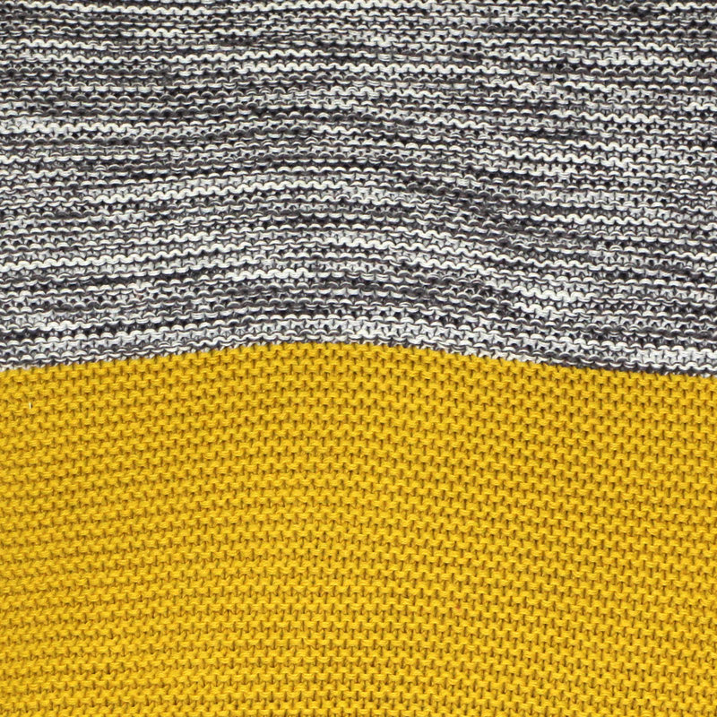 Coussin Hygge, Jaune / Gris