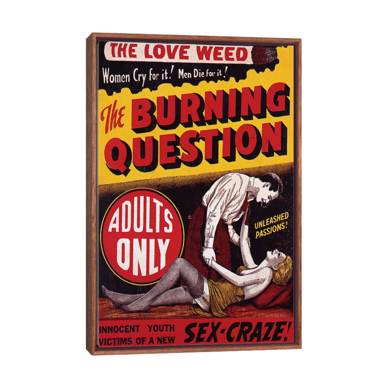 «Burning Questions», reproduction d'art sur toile encadrée, 40" x 26", Framed Canvas, Brown
