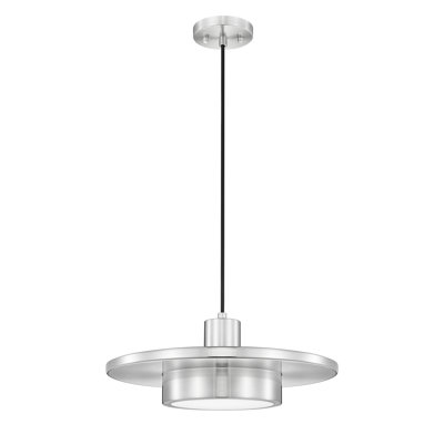 Luminaire suspendu nickel brossé 1 lumière Ludo