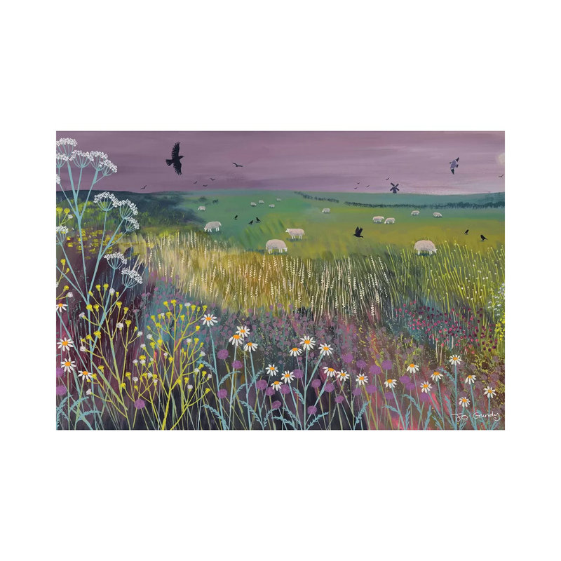 «Meadow Breeze» par Jo Grundy, reproduction d'art sur toile tendue, H 40 po x l 60 po x 1,5 po