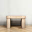 Carolina Whitewashed Oval Mango Wood Desk with Drawer