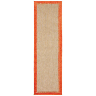 Tapis d'intérieur / d'extérieur sable / rouge Laub
