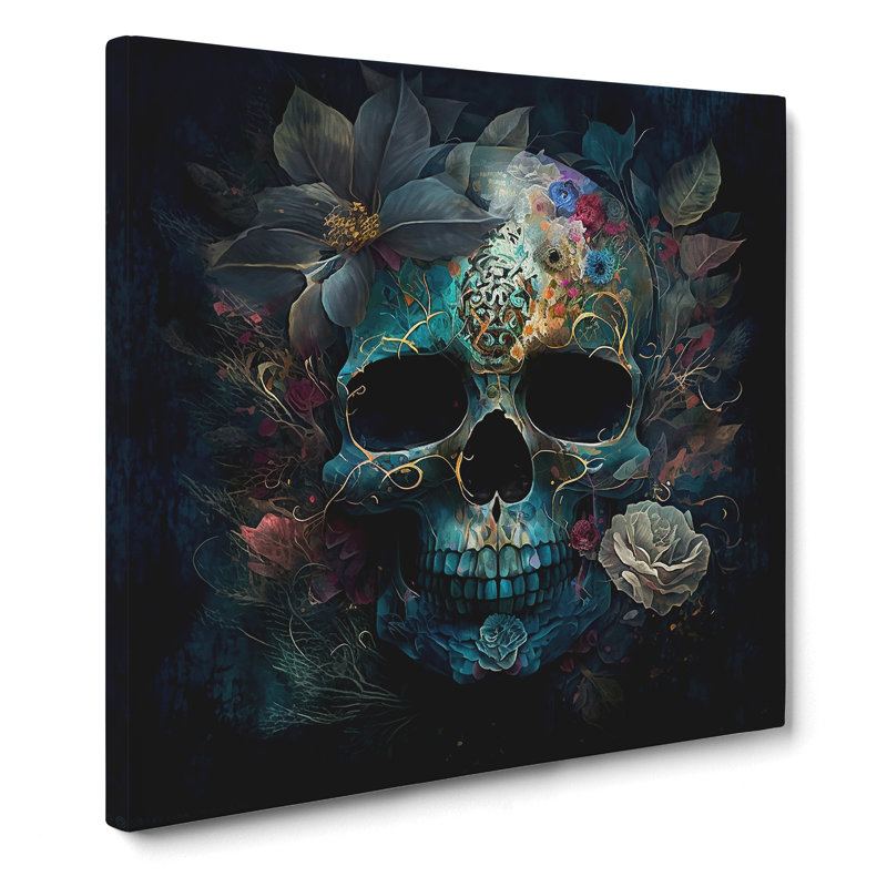 Sugar Skull Impressionism - No Frame Print