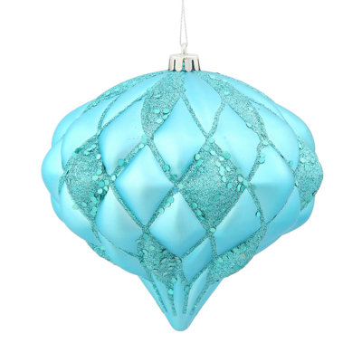 5.7" Matter-Glitter Diamond Onion Ornament
