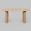Table de cuisine ovale avec base en bois, table de salle à manger de style campagne moderne-234380259