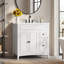 Meuble-lavabo de 36 po avec lavabo, armoire de rangement à double porte et double tiroir en céramique