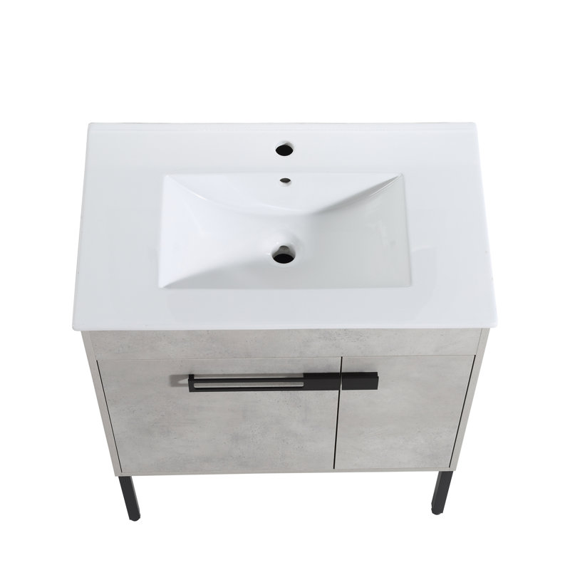 Meuble-lavabo de 30 po avec lavabo, meuble-lavabo sur pied ou flottant optionnel