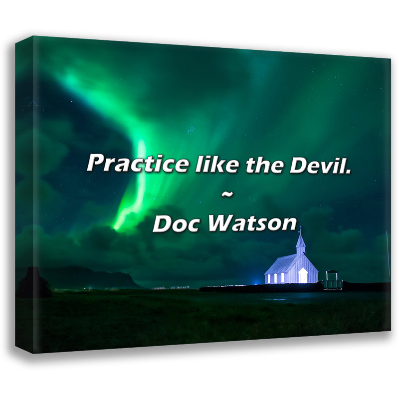 Citation «Arts Like the Devil». Toile tendue par By Watson Watson Gallery, H 17 po x l 24 po