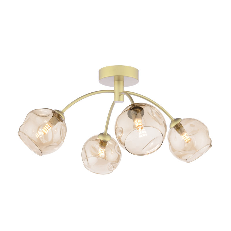 Flush Mount, 22.5" H x 44" W x 44" D, 4