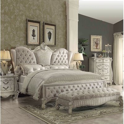 Chulmleigh Tufted Solid Wood and Upholstered Low Profile Sleigh Bed -  Rosdorf Park, 2CBC12F639E547FDA173BD1449B5AB45