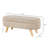 End Of Bed , 43.3" Beige Fleece Upholstered With Practical Storage Compartment Living Room Bench, Hidden Storage, Wood Legs