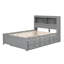Lit plateforme double avec lit gigogne, tiroirs et prises USB-281324110-278220074