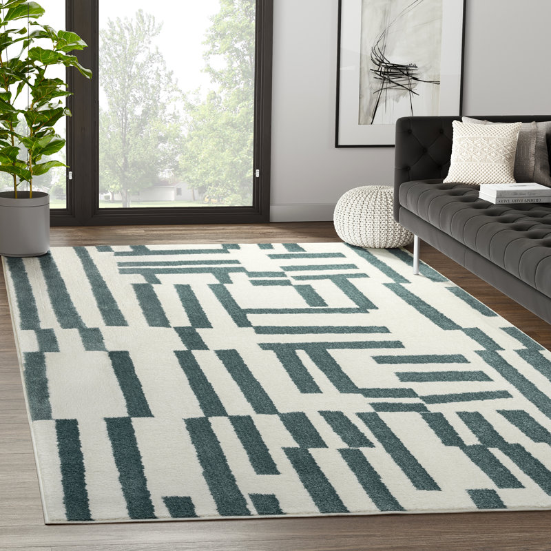 Abani Rugs Douglas DEC240A Modern Lines Area Rug, Rectangle 7'9" x 10'2"