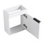 Meuble-lavabo à fermeture en douceur avec lavabo et support de rangement, 16 po pour petite salle de bain