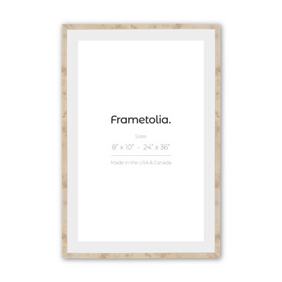 Medium Width Burlwood Solid Wood Single Picture Frame