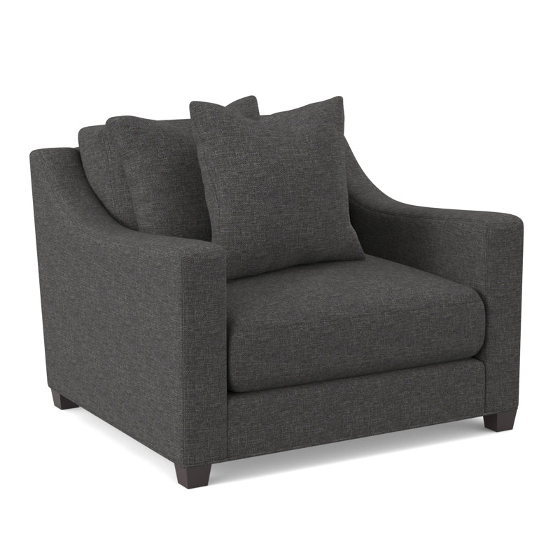 Fauteuil en polyester l 45 po Zoraya, Thrillist Denim Sustain®