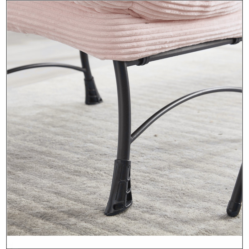 Méridienne moderne avec repose-pieds, accoudoirs et poche latérale pour une lecture confortable et une détente dans les petits espaces