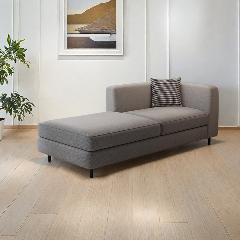 Chaise longue Minimalist Elegant, Orienté à droite, Gris clair