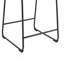 Tabouret de comptoir en similicuir de style industriel avec pieds et repose-pieds en métal pour de multiples réglages