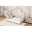 Lit plateforme simple en métal, rose-1882370435