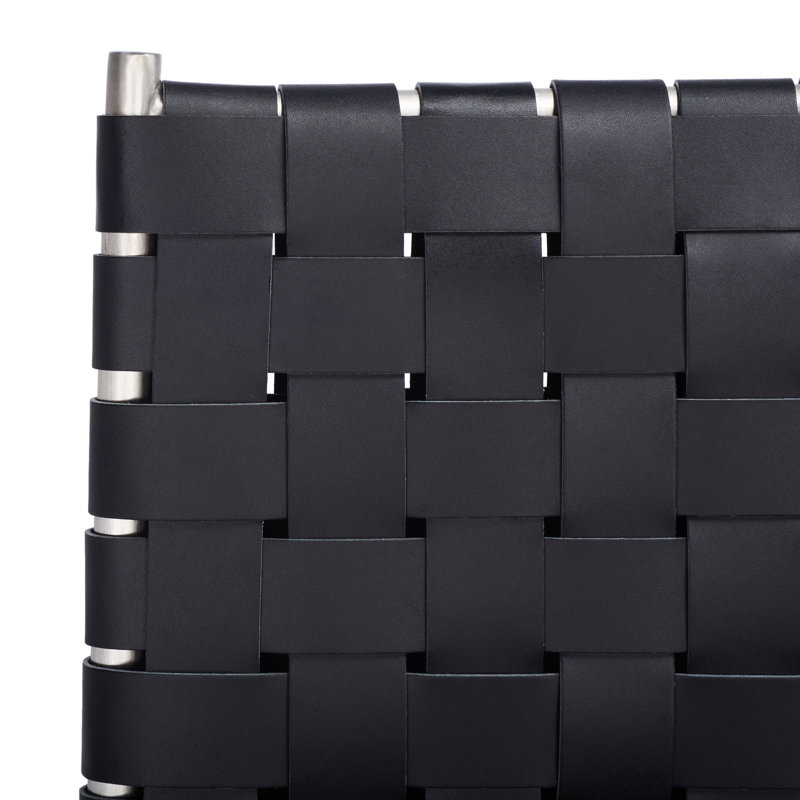 Tabouret de comptoir 26 po Cass, Argent, Noir