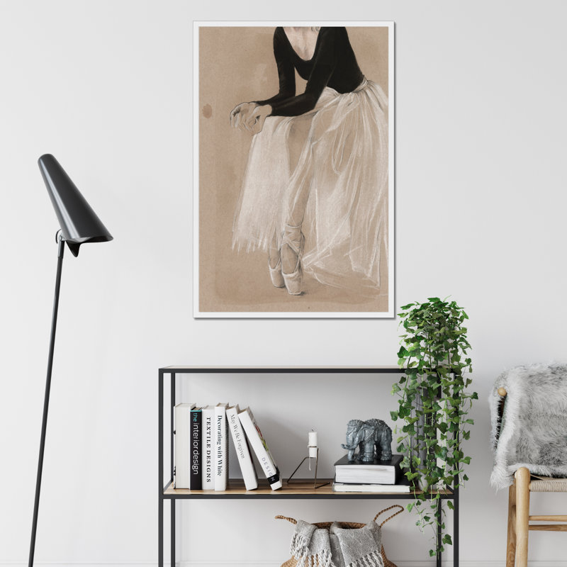 Ballet Study I by Jennifer Paxton Parker - Painting, 50cm H x 34cm W, White Framed Paper Print