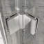 Portes de douche pivotantes, porte de douche battante pliante sans cadre l 30 po x H 72 po, verre trempé transparent de 1/4 po (6 mm), quincaillerie à finition chromée, installation réversible