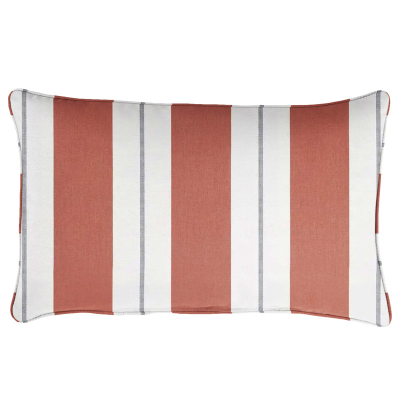 Housse et insert de coussin rectangulaire intérieur / extérieur Ansel Sunbrella®, Rouge, 12 po x 24 po