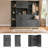 Multi-functional Hall Tree With Storage Shelves, Cabinet, And Bench – Can Be Used Separately-221473771