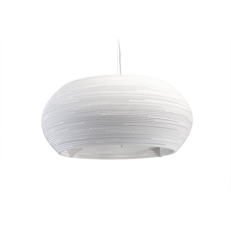 Scraplight Recycled Cardboard Pendant Light - Ohio, 60" H x 32" W x 32" D, Blonde