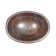 19" Oval Copper Drop-In Bath Sink with Barbed Wire Design, Drain Included