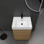Meuble-lavabo pour salle de bain avec lavabo simple, meuble-lavabo sous-comptoir moderne avec double tiroir, meuble-lavabo autoportant, bois d'ingénierie, chêne-1945381184