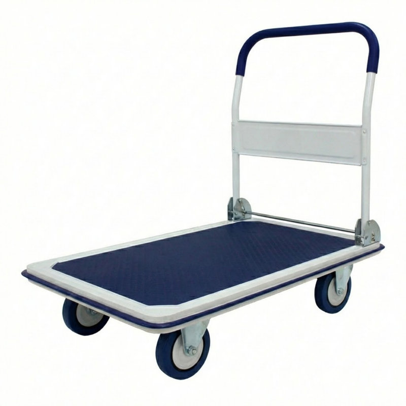 Chariot de plateforme pliable d'une capacité de 330 lb et de 660 lb, 34.3" H x 24" W x 35.8" D, Bleu
