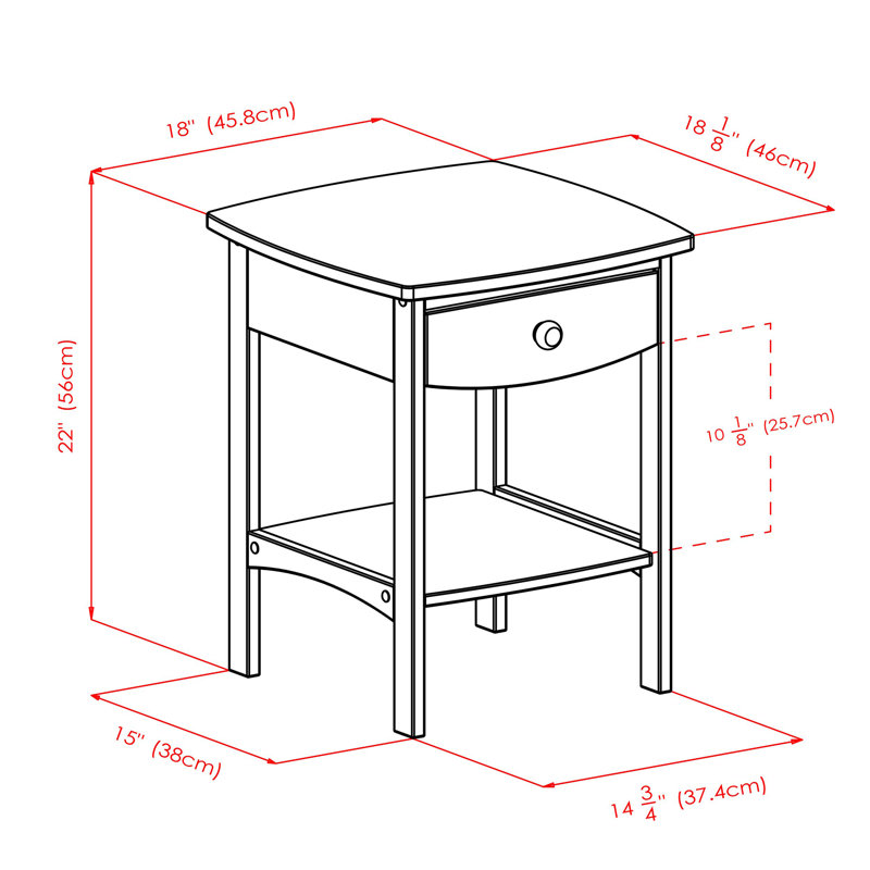 Ackler 18'' W Nightstand, Natural
