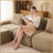 114" Flannel L-Shaped Modular Sectional With Ottoman-873230051