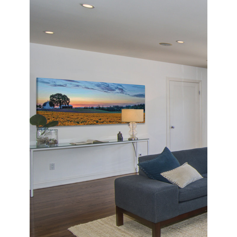 Sundown On The Farm by Don Schwartz - Wrapped Canvas Panoramic Print, 25 cm H x 76 cm W